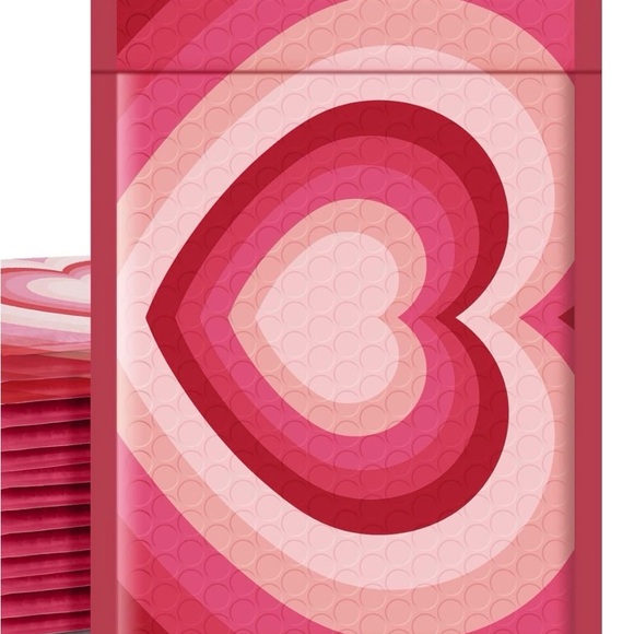 Other - (20) 6”x10” Heart Bubble Mailers | Pink Valentine’s Shipping Envelopes